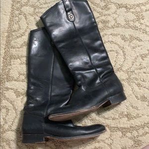 Frye Melissa Button Black Boots